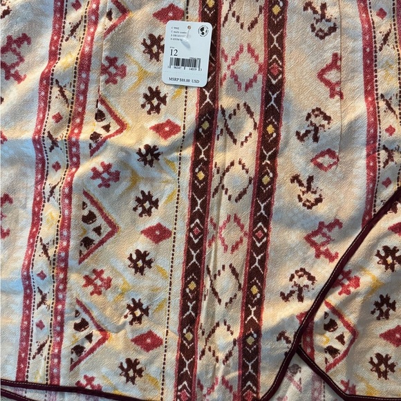 FREE PEOPLE NWT AZTEC CLEO WRAP SKIRT SIZE 12 - Picture 5 of 7